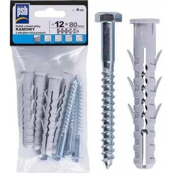 Hmoždinka Univerzální rámová hmoždinka RUD 12x80 mm s klíčovým šroubem, sáček (4 ks)