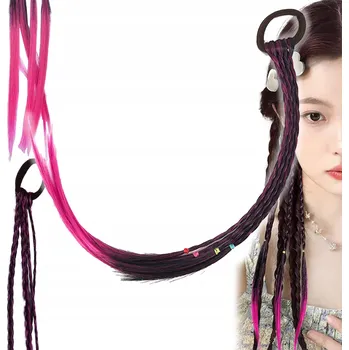 Příčesek Syntetické vlasy černé Mawe 40 cm