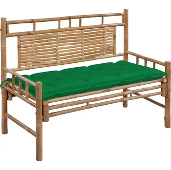 Zahradní lavice zahrada-XL Zahradní lavice s poduškou 120 cm bambus 3063896