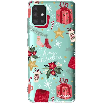Pouzdro na mobilní telefon Picasee silikonový průhledný obal pro Samsung Galaxy A51 A515F - Christmas