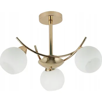 AMOS Závěsné svítidlo zlaté 3x40W E27 stínidlo bílé