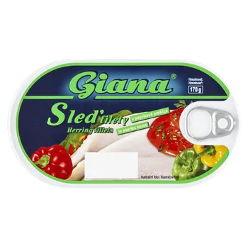 paštika a pomazánka CZ distribuce Giana Sleď filety v paprikové omáčce 170 g