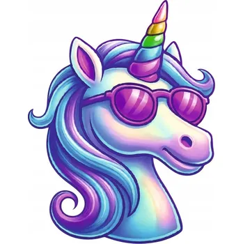 Samolepicí dekorace na vozidlo NÁLEPKA na Auto | JEDNOROŽEC DUHA ROZTOMILÝ BEZ STRESU 13x10 cm