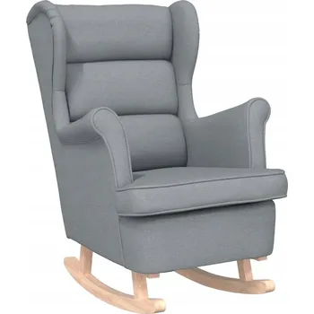 Křeslo Houpací křeslo světle šedé 74 x 90 x 102 cm, polyester, max. nosnost 110 kg