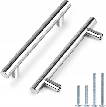 Nábytkové kování Nábytková úchytka klasická stříbrná lesklá 20 x 5 x 1 cm