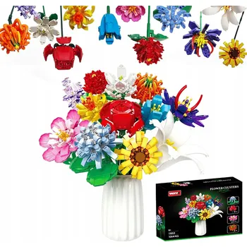 ostatní stavebnice Stavebnice Woma plastová sada 1064 dílů 12 květů 6+