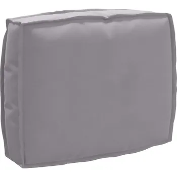 Podsedák vidaXL Polstr na paletové opěradlo s polštářem Šedá 50 x 40 x 12 cm [42001459]