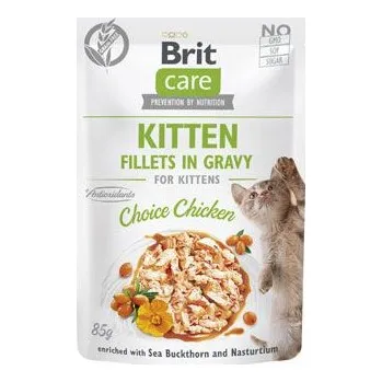 Krmivo pro kočku Brit Care Cat Fillets in Gravy Kitten Choi.Chicken 85g