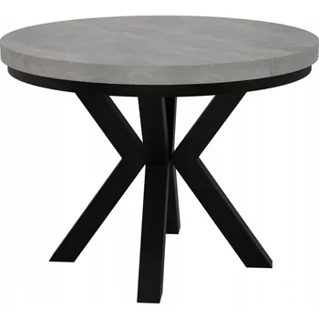 Jídelní stůl STŮL KULATÝ ROZKLÁDACÍ NOHA KOV OBÝVACÍ POKOJ KUCHYNĚ 110cm+2x50cm