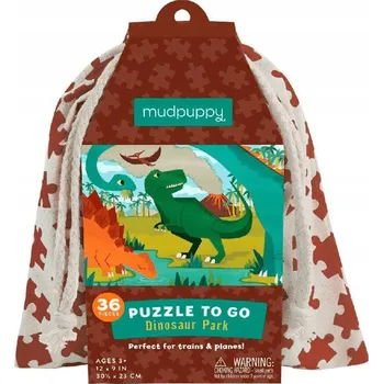 Puzzle Mudpuppy Puzzle 36 dílků cestovní Puzzle v tašce s motivem dinosaurského parku