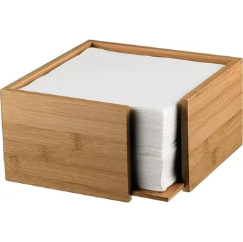 Jednorázové nádobí Bambusový stojan na ubrousky Leone 190/190/100mm 1ks