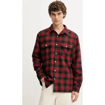 Bavlněná košile Levi's pánská, červená barva, relaxed, s klasickým límcem 19573.0284 33A, vel. XL
