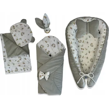 Hnízdečko pro miminko Sada pro miminko výbavička pro novorozence Kokon Hnízdo bavlna velvet 7v1