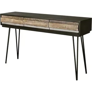 Konzolový stolek Konzolový stolek Adesso 140 cm z masivu hnědý/černý