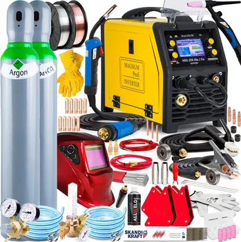 Svářečka INVERTOROVÁ SVÁŘEČKA MAGNUM MIG 220 ALU/CU SYNERGIE MMA TIG 3V1