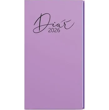 Diář Baloušek Tisk - Jakub - Lamino Pastel - týdenní diář 2026, fialový, kapesní