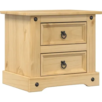 Noční stolek Noční stolek Corona z masivního borovicového dřeva, 53 x 39 x 50 cm, medově hnědá