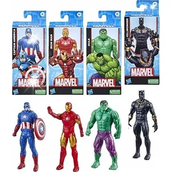 Figurka AVENGERS SADA 4 FIGURKY KAPITÁN AMERIKA BLACK PANTHER IRON MAN HULK 15 CM