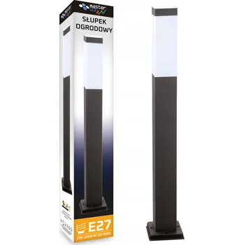 Venkovní osvětlení Kvadratický osvětlovací sloupek Masterled E27 45 cm černý