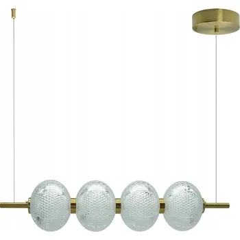 Ozdobné závěsné svítidlo se 4 LED žárovkami, zlaté, glamour styl, podlouhlé, 68 cm IdeaLed