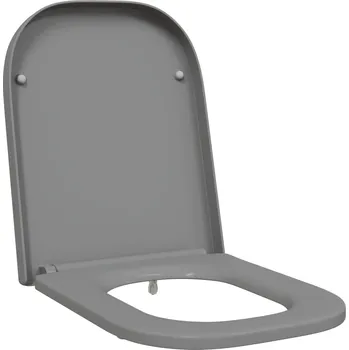 WC sada vidaXL Toaletní prkno Šedá 44,5 x 35 x 3,6 cm Duroplast [42002359]