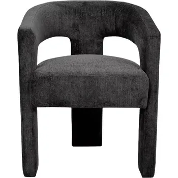 Křeslo Designové čalouněné jídelní křeslo Leith černé