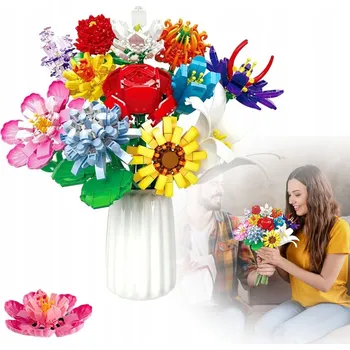 ostatní stavebnice STAVEBNICE KVĚTINY - KYTICE 12 KVĚTŮ K SESTAVENÍ