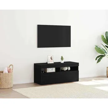 Televizní stolek vidaXL Televizní skříň Černý dub 90 x 35 x 40 cm kompozitní dřevo [862554]