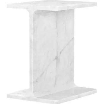 Konferenční stolek Odkládací stolek Avola 30 cm bílý mramor