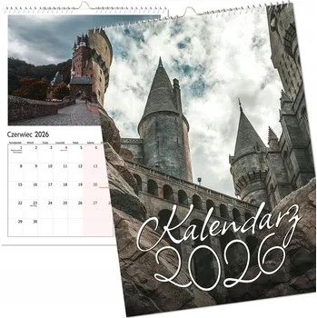 Kalendář NÁSTĚNNÝ KALENDÁŘ 2026 VÍCELISTOVÝ VELKÝ HRADY ZÁMKY PEVNOSTI DVORY A4