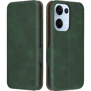 Pouzdro na mobilní telefon Techsuit Safe Wallet Plus pro Oppo Reno13 zelená