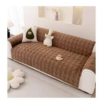 Napínací potah Potah na pohovku (gauč) hnědý