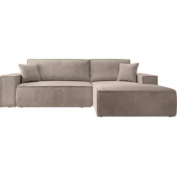 Sedací souprava Rohová Sedací Souprava s funkcí spaní Farese New, béžový manšestr, pravostranná