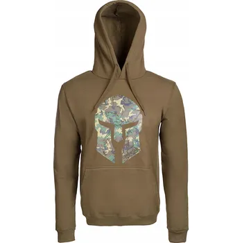 Pánská mikina Mikina s kapucí Bavlněná Sportovní Summit s potiskem Spartan Olive M