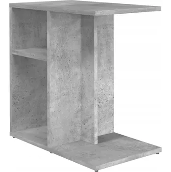 Konferenční stolek Odkládací stolek s šedou deskou v barvě Betonu 50x30x50 cm
