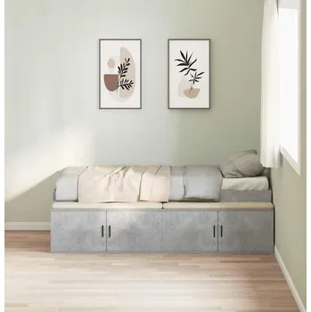 Ložnice vidaXL Rám postele Betonově šedá 90 x 200 cm kompozitní dřevo [3335192]