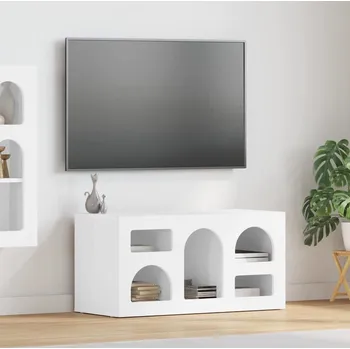 Televizní stolek vidaXL Televizní skříň Vysoce lesklá bílá 80 x 35 x 40 cm [891278]