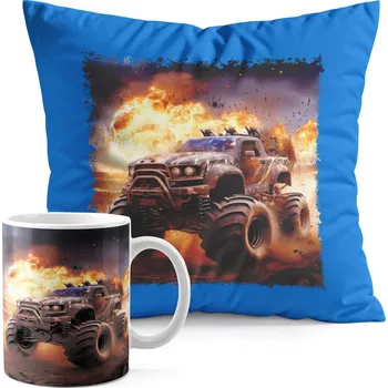 SADA HRNEK + POLŠTÁŘ MODRÝ – AUTO MONSTER TRUCK
