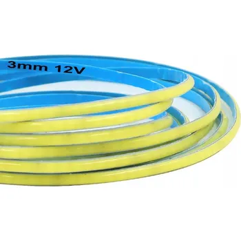 LED osvětlení LED COB pásek ÚZKÝ 3mm 24V 384 diod/m 7W/m neonová linka bílá neutrální 1m