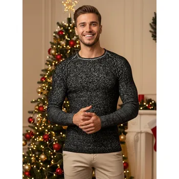 Pánský svetr Dstreet Pánský svetr WX2311z Barva: Černá, Velikost: S