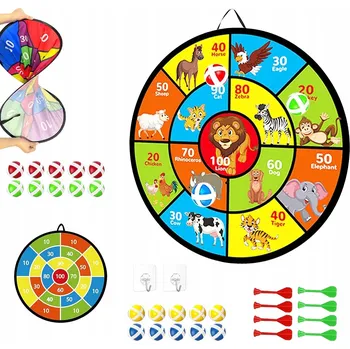 ŠIPKOVÁ DESKA 72cm OBOUSTRANNÁ TERČ PRO HRU DART + ŠIPKY LETKY SADA