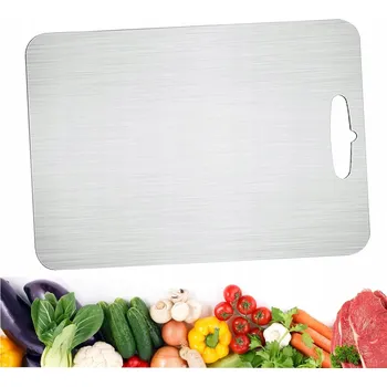 Kuchyňské prkénko PRKÉNKO NA KROJENÍ Z NEREZOVÉ OCELI OBOUSTRANNÉ 46 x 30 CM ZDRAVÉ
