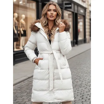 Dámská prošívaná bunda s kapucí STYLEBELLA Dstreet TY4610z Barva: Bílá, Velikost: L