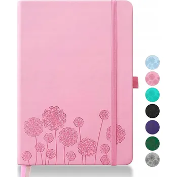 Zápisník Sada různých sešitů A5 NOTATNIK A5 200 STRON 80 G/M2 SKÓRZANY RŮŽOVÝ 200 listů