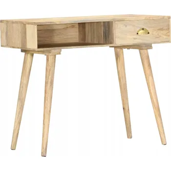 Konferenční stolek Rustikální konzolový stolek z masivního mangového dřeva, 90x45x75 cm, přírodní provedení