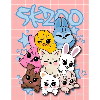 Obraz PUZZLE Personalizované STRAY KIDS SKZOO KPOP Dárek 252 KUSŮ A3 #5