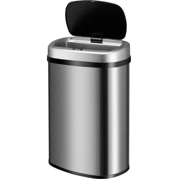 Odpadkový koš Automatický odpadkový koš se senzorovým otevíráním 50 L stříbrný