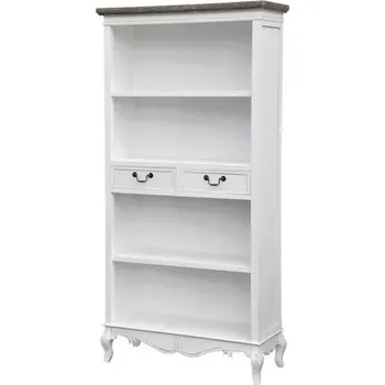 Knihovna Knihovna Rimini 90 cm bílá/tmavě hnědá