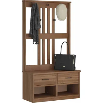 Předsíňová stěna Předsíňový strom SANDNES bílá 87x40x159,5cm Borovicový masiv