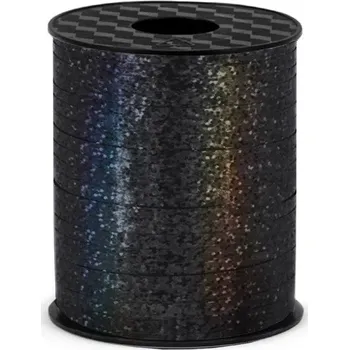 Stuha Stužka černá lesklá na balónky